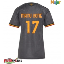 Camiseta AS Roma Manu Kone #17 Tercera Equipación para mujer 2026-27 manga corta